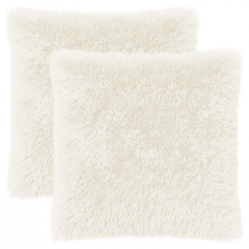 Pudebetræk 2 stk HEERLEN hvid 60 x 60 cm i PV fleece