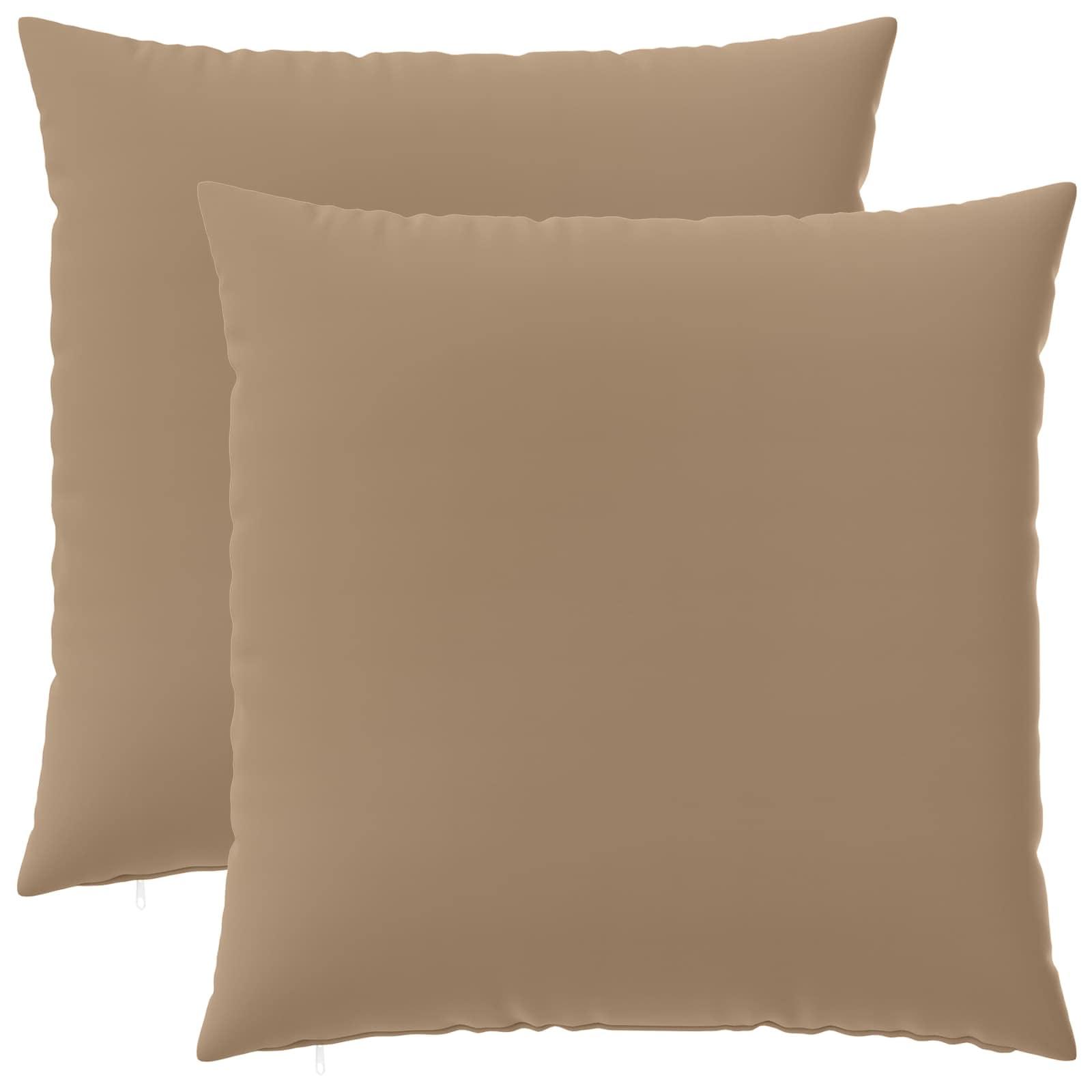 Pudebetræk 2 stk. HEERLEN gråbrun 60 x 60 cm i polyester