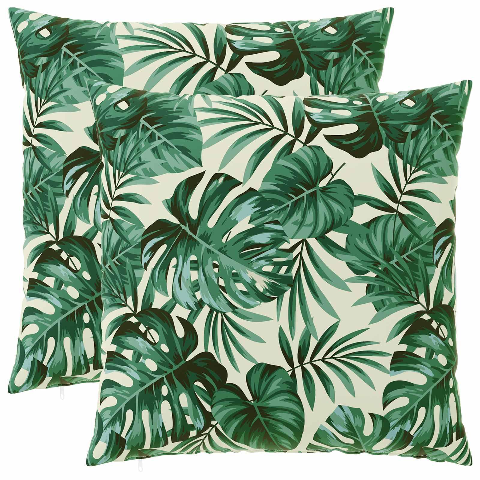 Pudebetræk HEERLEN 2 stk bladmønster 60 x 60 cm i polyester