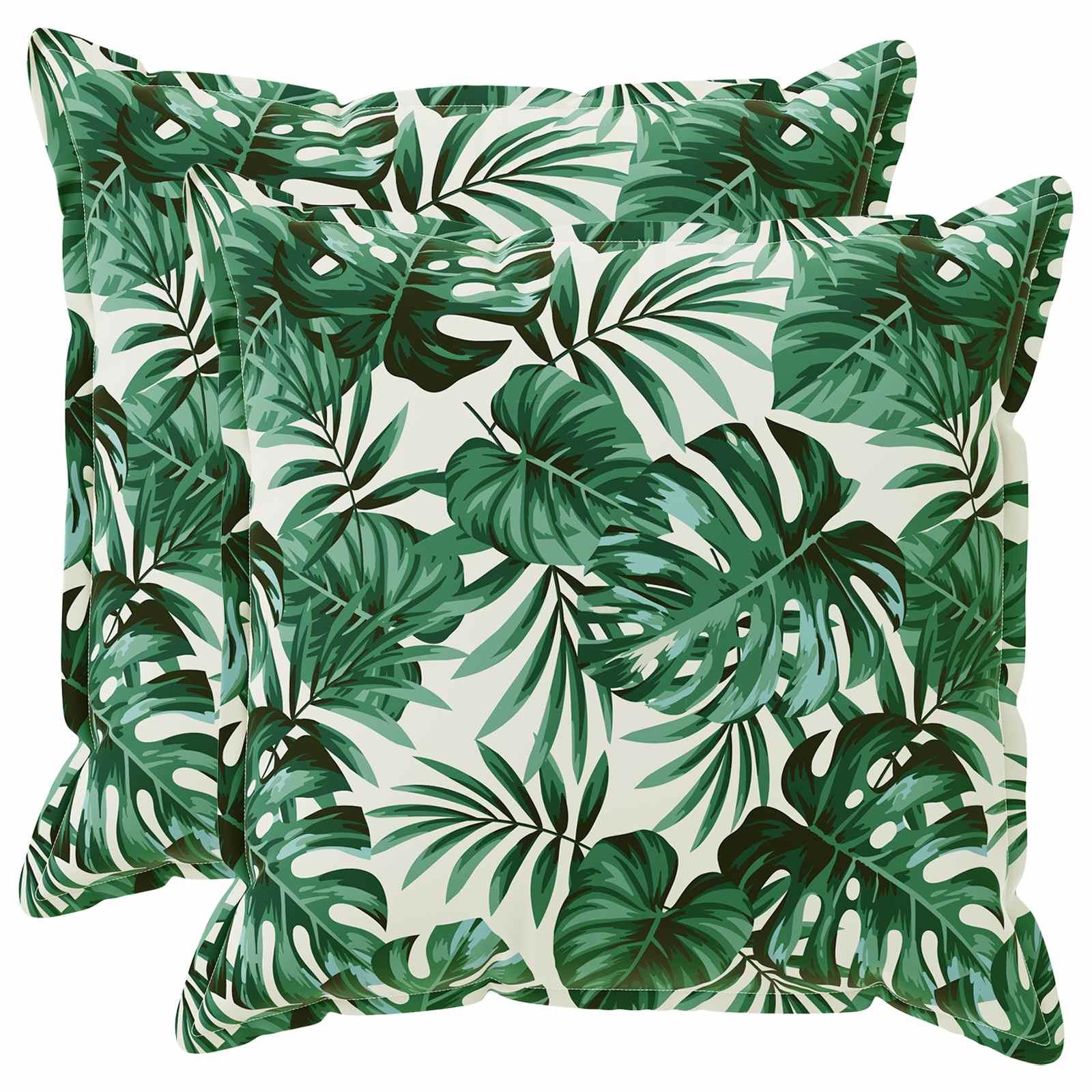 Pudebetræk HOUTEN 2 stk. med bladmønster 55 x 55 cm i polyester