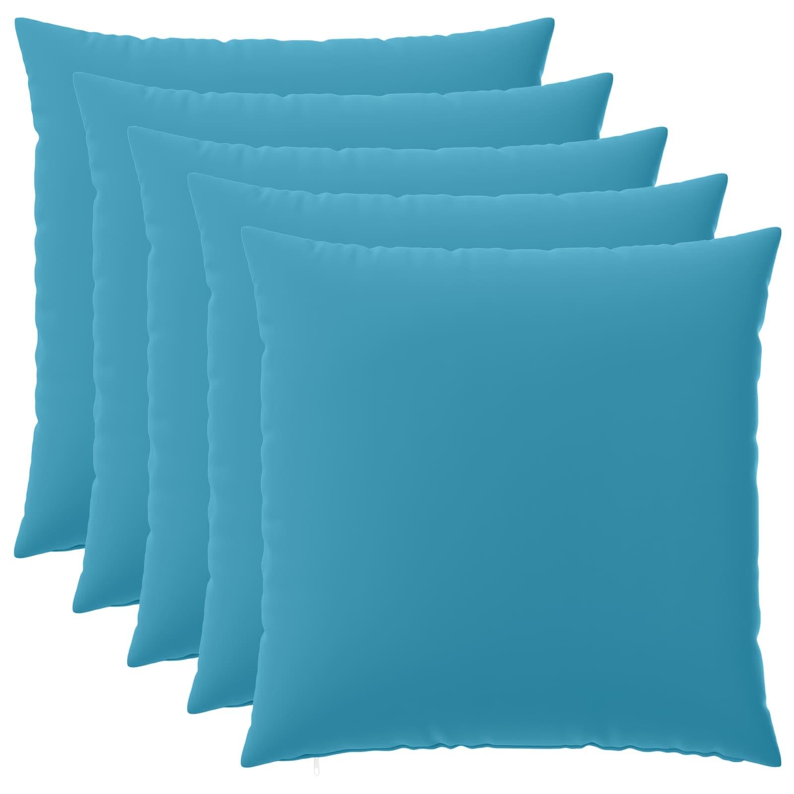 Pudebetræk HEERLEN 6 stk lyseblå 60 x 60 cm i polyester
