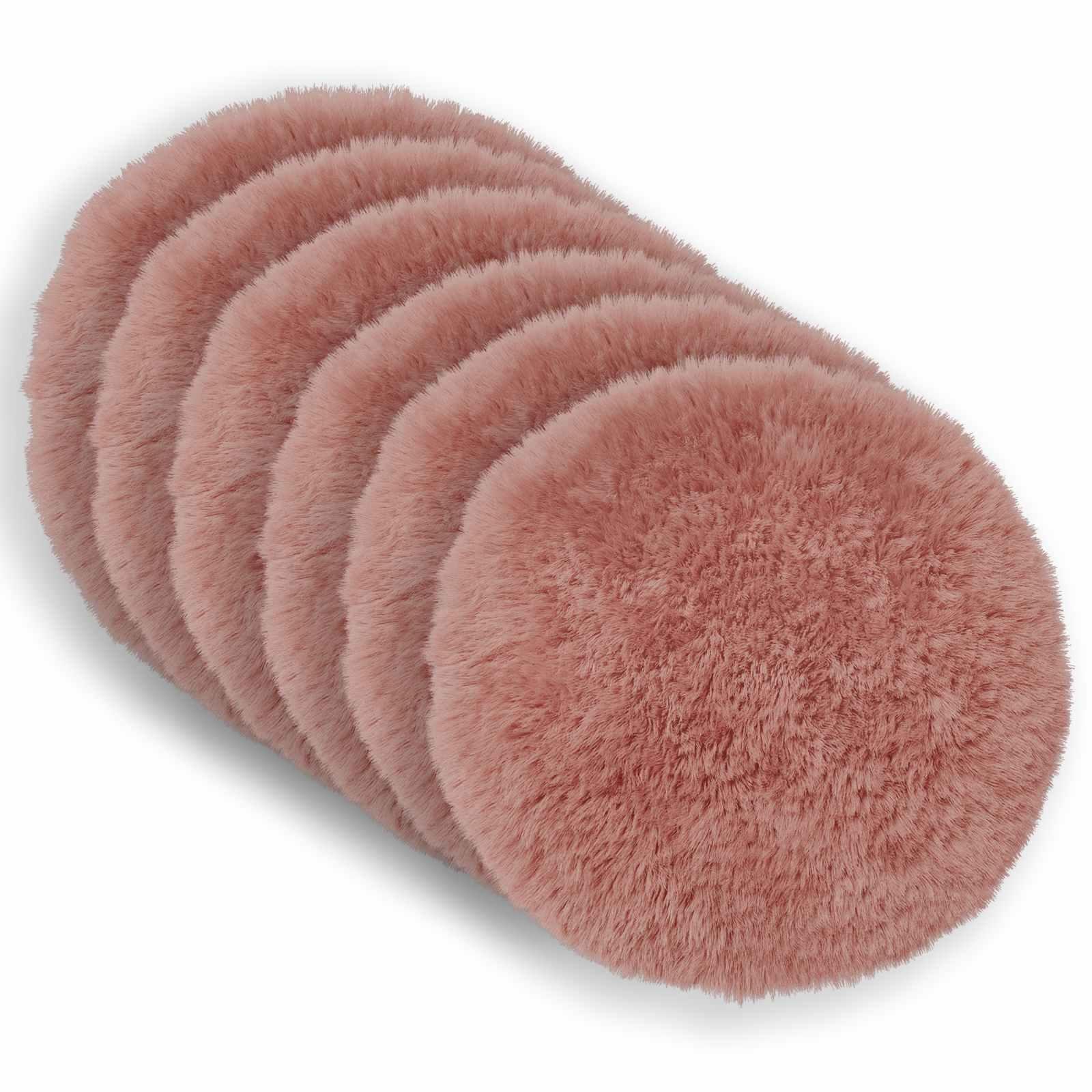 Pudebetræk 6 stk HEERLEN lyserød Ø 50 cm i PV fleece
