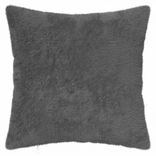 Pudebetræk HOUTEN 12 stk. mørkegrå 50 x 50 cm i faux kaninpels