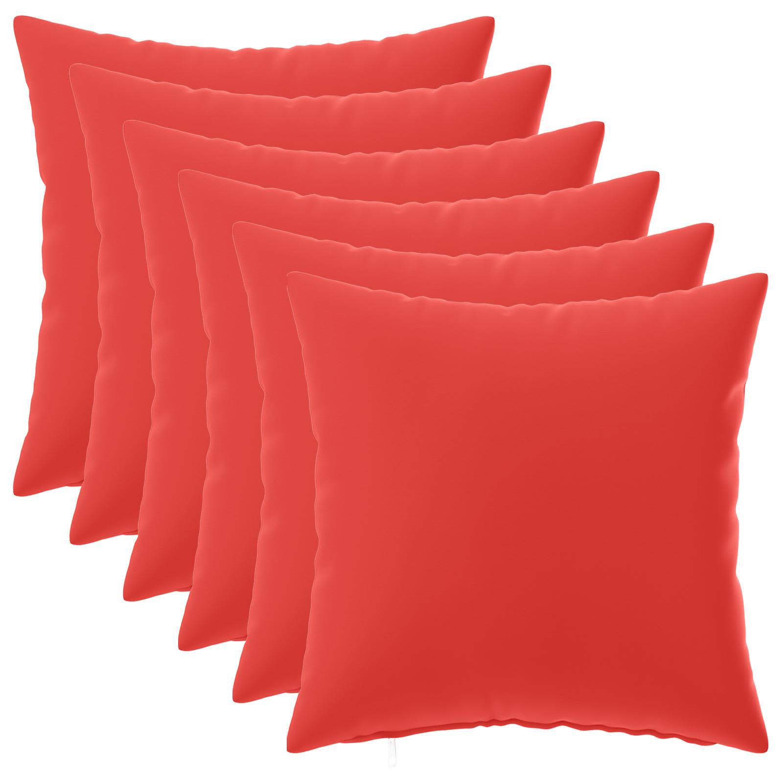 Pudebetræk HEERLEN 6 stk rød 35 x 35 cm i polyester