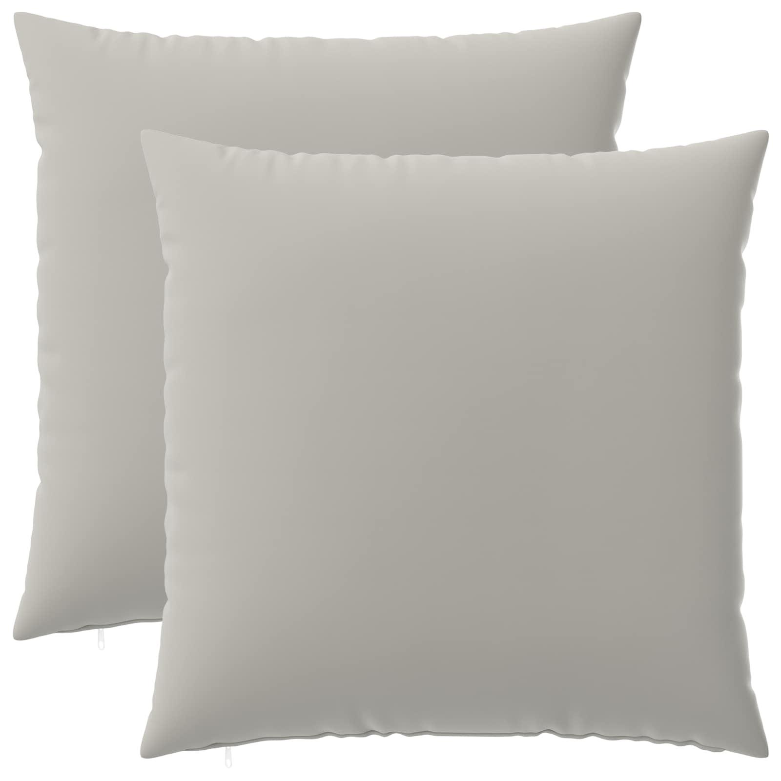 Pudebetræk 2 stk HEERLEN grå 60 x 60 cm i polyester