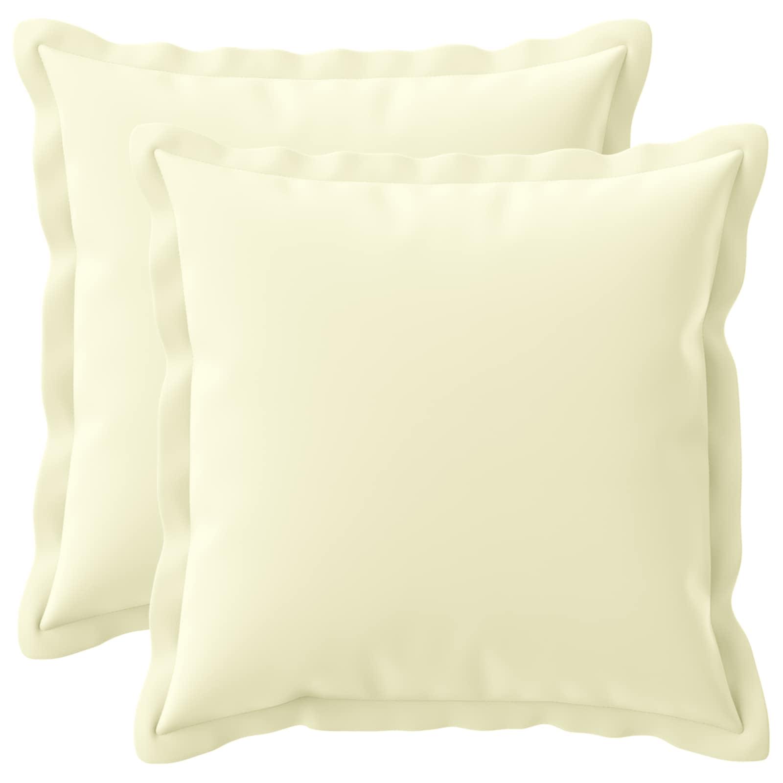 Pudebetræk HOUTEN 2 stk. cremefarvet 30 x 30 cm