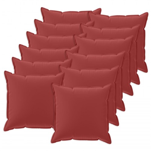 Pudebetræk HOUTEN 12 stk. vinrød 40 x 40 cm polyester