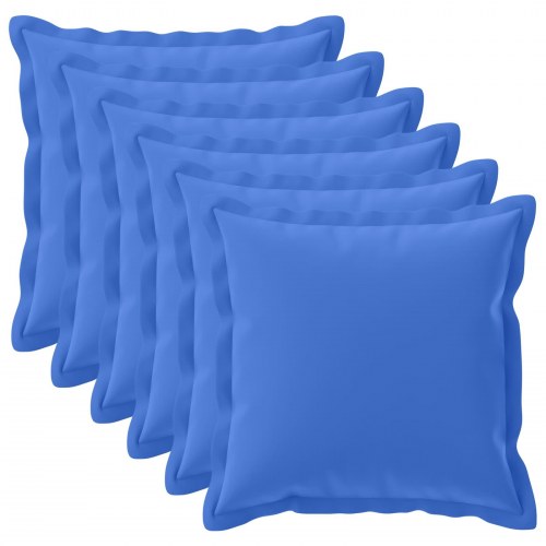 Pudebetræk 6 stk. HOUTEN kongelig blå 55 x 55 cm polyester