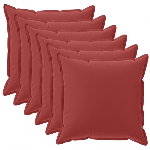 Pudebetræk 6 stk. HOUTEN vinrød 40 x 40 cm i polyester