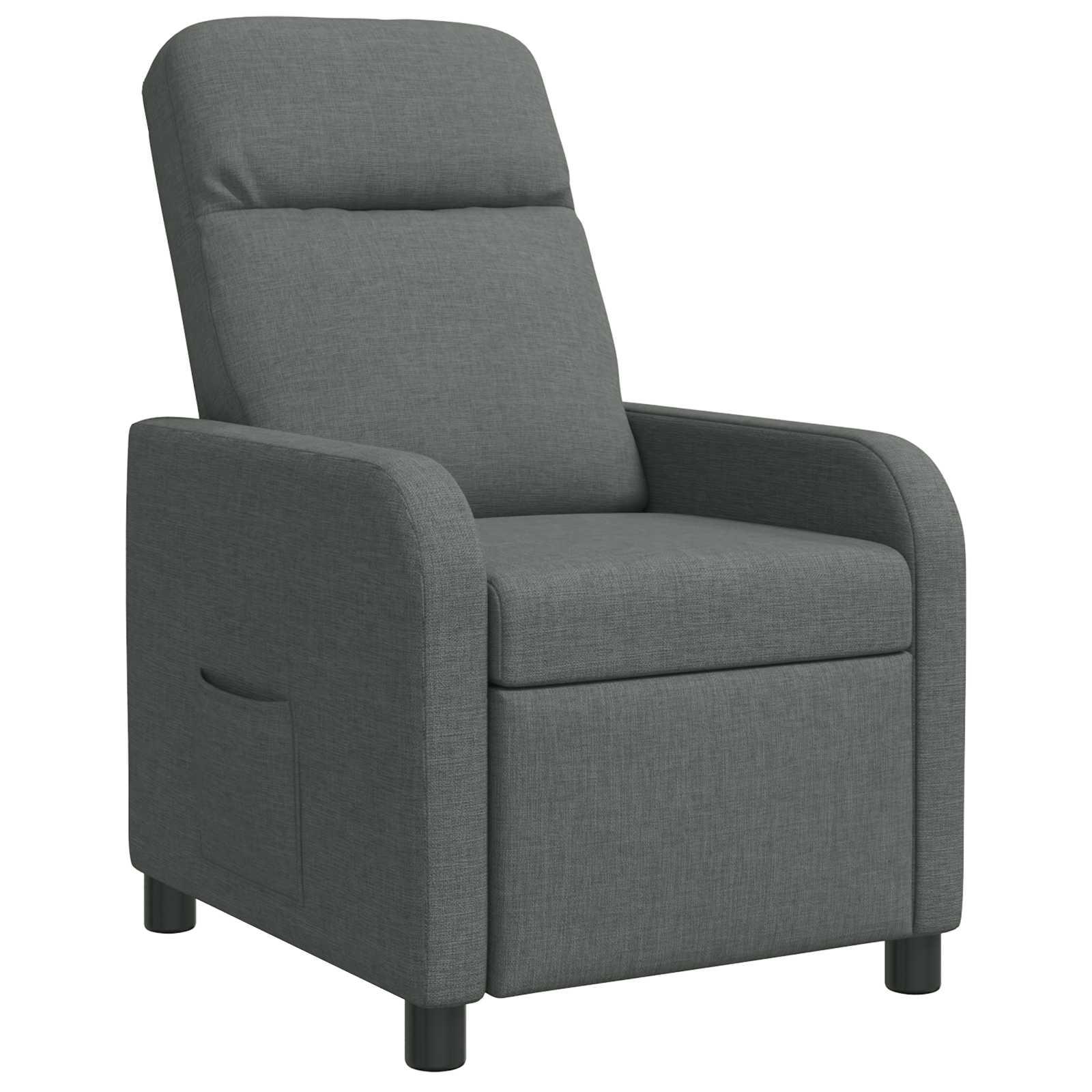 Recliner lænestol i mørkegrå stof