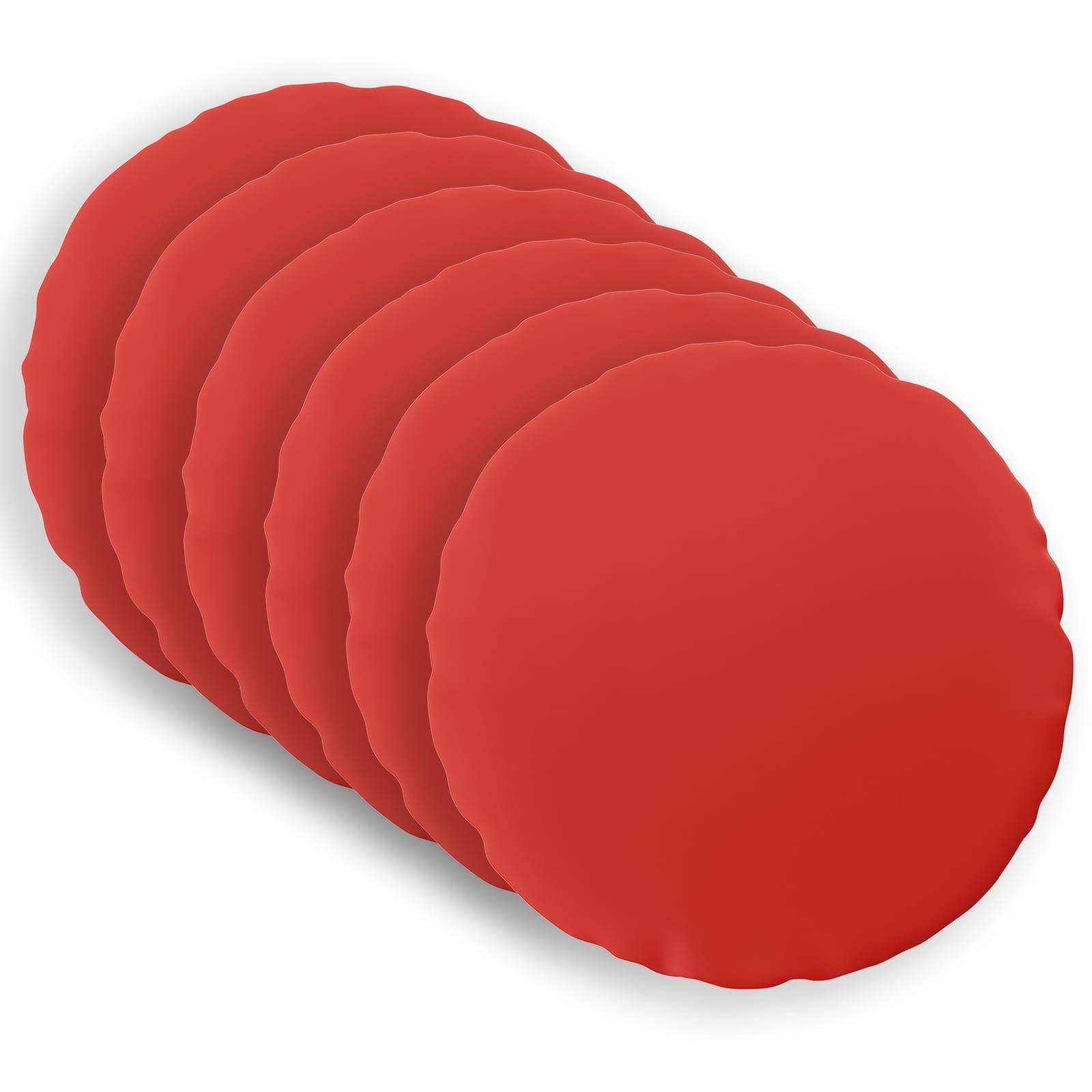 Pudebetræk 6 stk HEERLEN rød Ø 50 cm i polyester