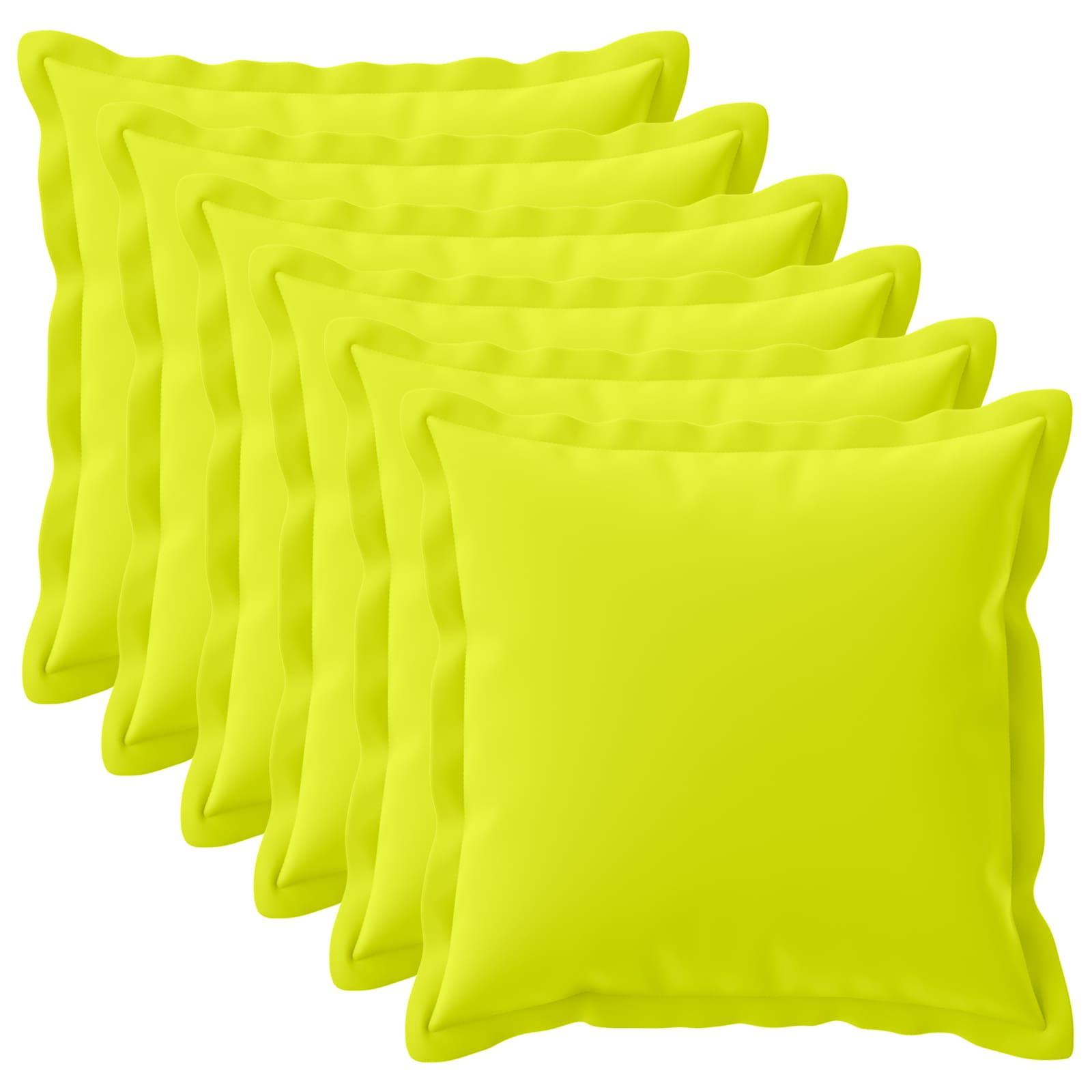 Pudebetræk 6 stk. HOUTEN lys grøn 80 x 80 cm i polyester