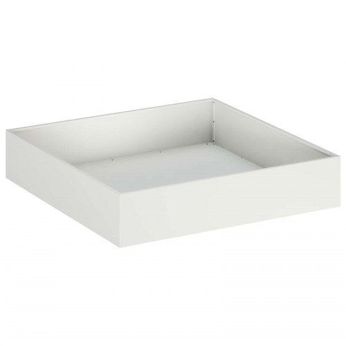 Plantekasse hvid 100 x 100 x 20 cm i koldvalset stål