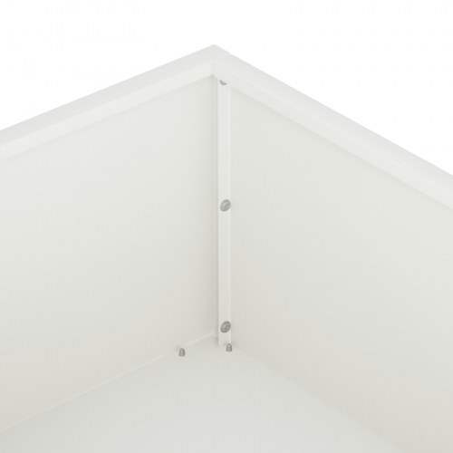 Plantekasse hvid 100 x 100 x 20 cm i koldvalset stål