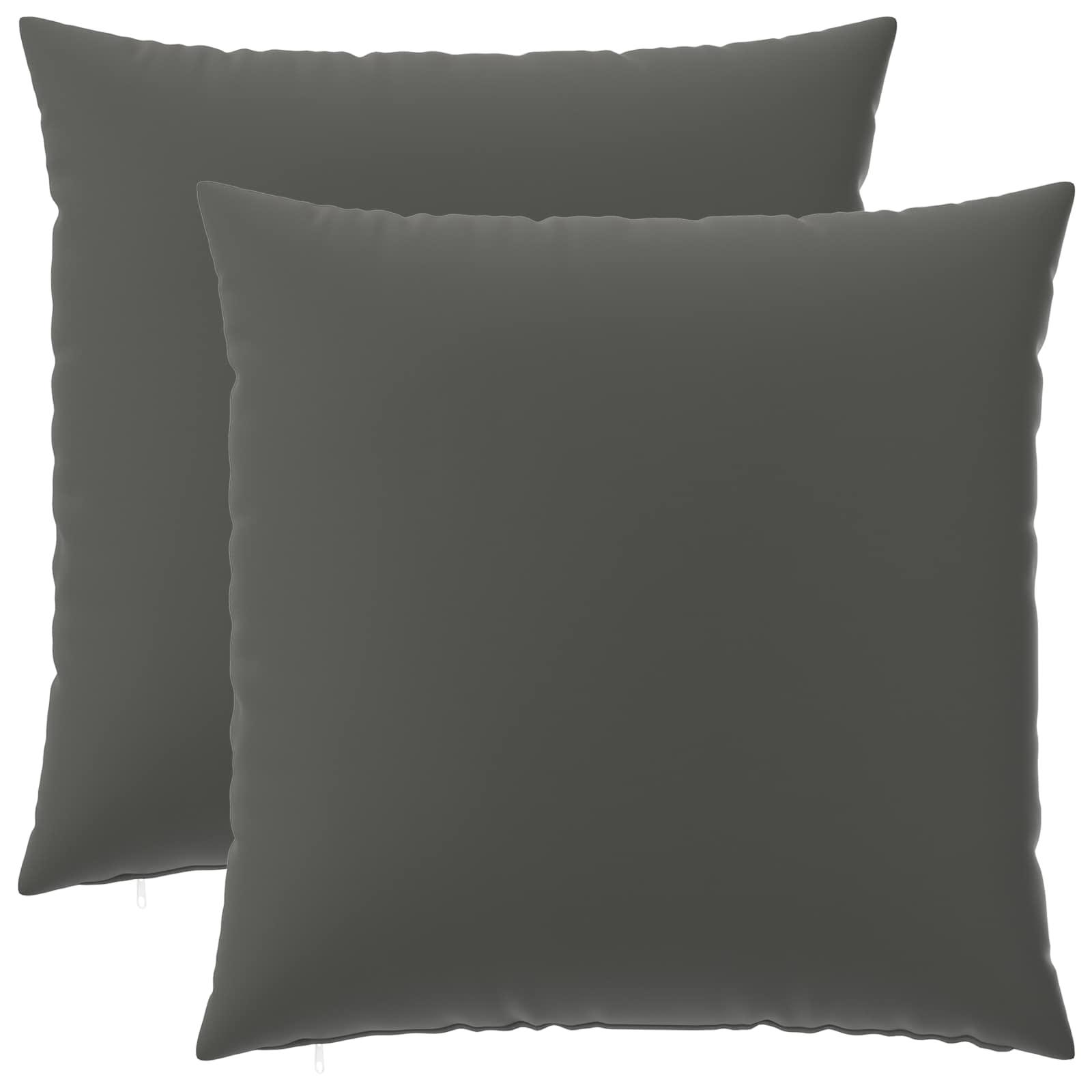 Pudebetræk HEERLEN 2 stk antracit 60 x 60 cm i polyester