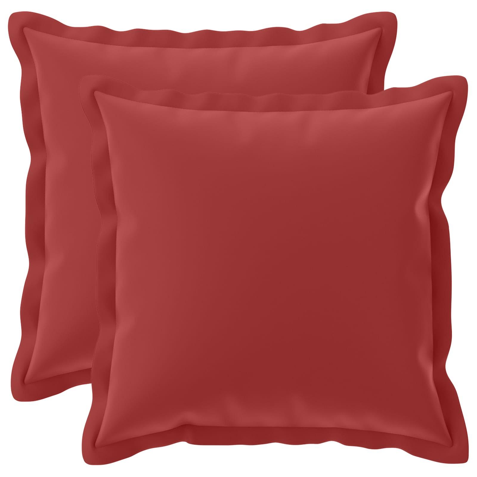 Pudebetræk 2 stk. HOUTEN vinrød 50 x 50 cm i polyester