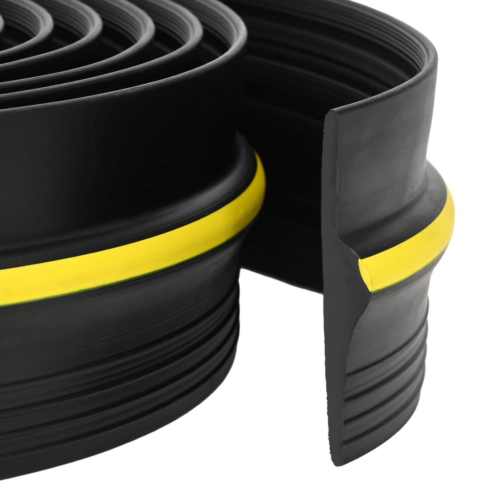 Garage gulvforsegling sort/gul 12 x 90 mm 5 m i PVC