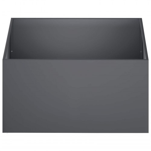 Blomsterkrukke 2 stk. antracit 100 x 100 x 40 cm