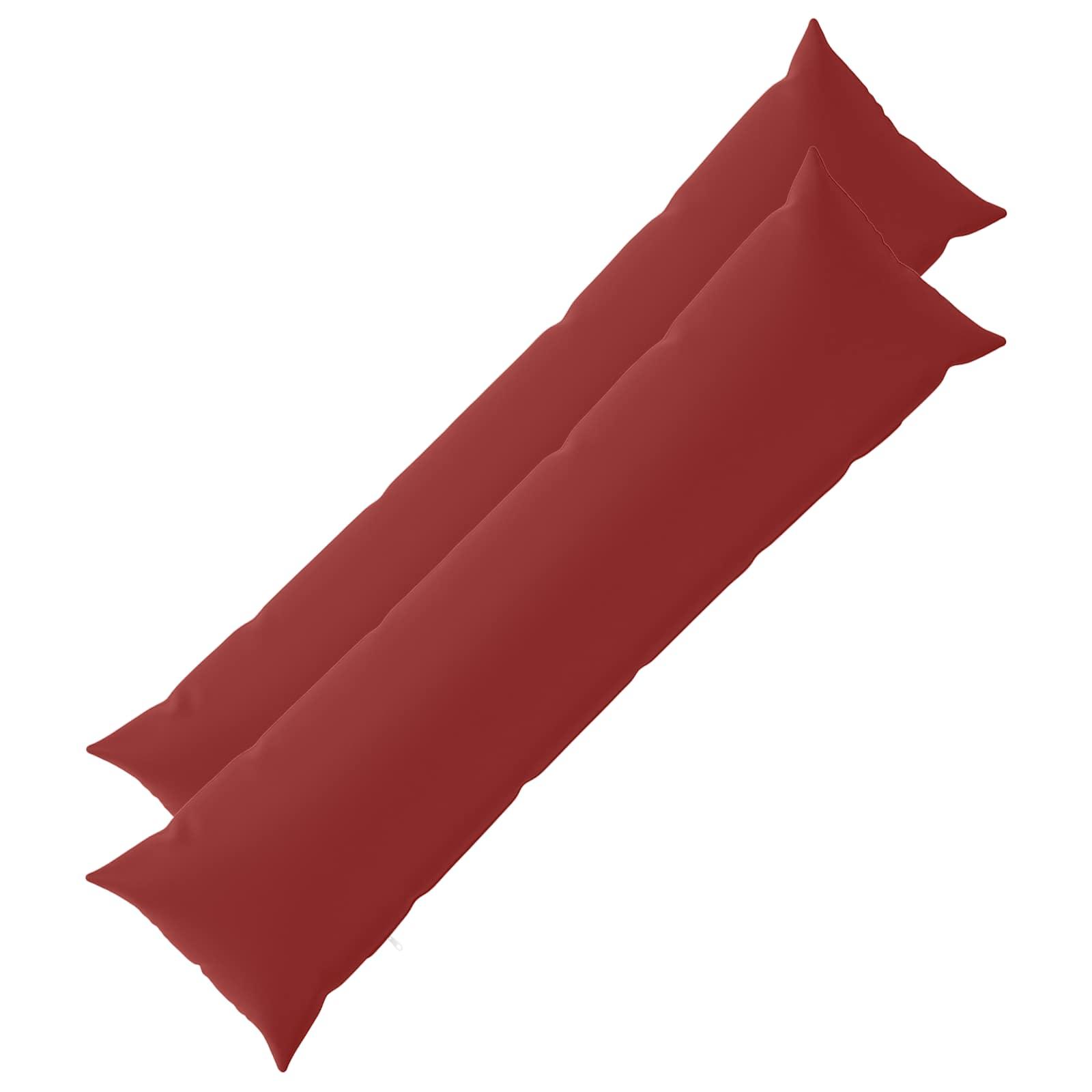 Pudebetræk 2 stk HEERLEN vinrød 40 x 145 cm i polyester