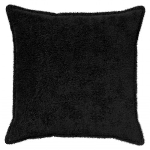 Pudebetræk 6 stk. HOUTEN sort 70 x 70 cm i faux kaninpels