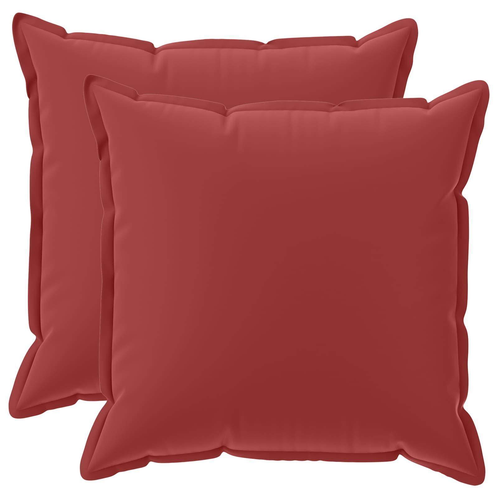 Pudebetræk 2 stk. HOUTEN vinrød 70 x 70 cm i polyester