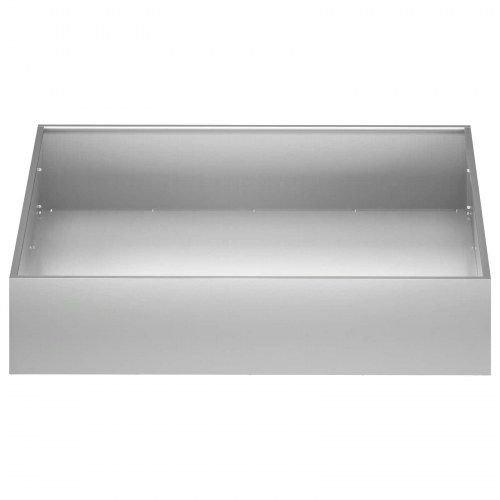 Blomsterkrukke til have 100 x 100 x 20 cm i galvaniseret stål sølv
