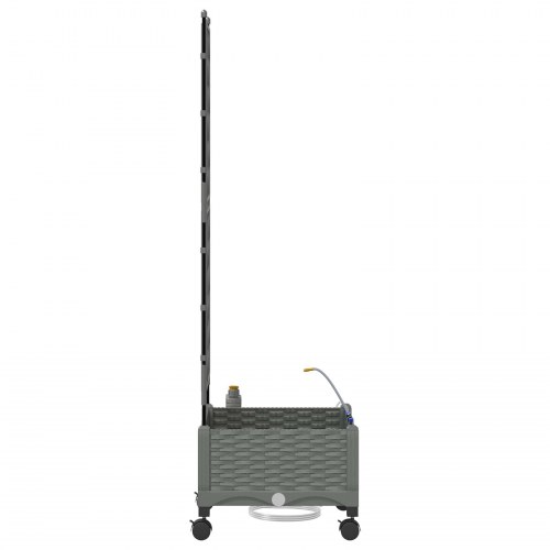 Havekrukke med vanding og hjul 40 x 40 x 132 cm lysegrå med espalier