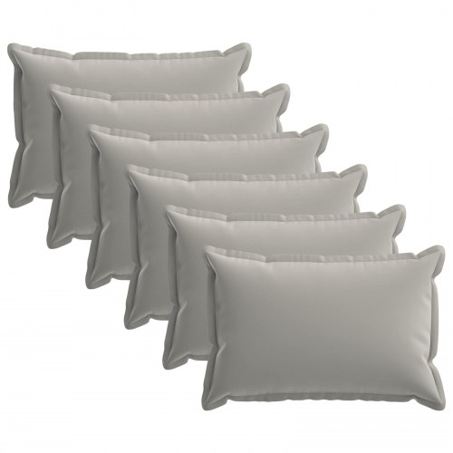Pudebetræk HOUTEN 6 stk. grå 50 x 80 cm i polyester