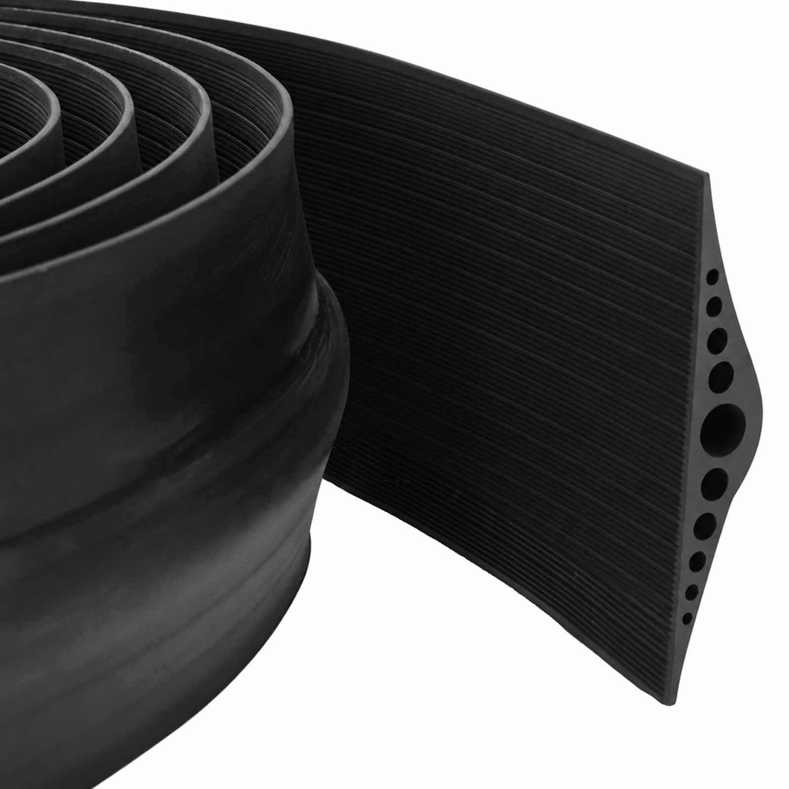 Garage gulvforsegling sort 155 x 28 mm 6 m i EPDM-gummi