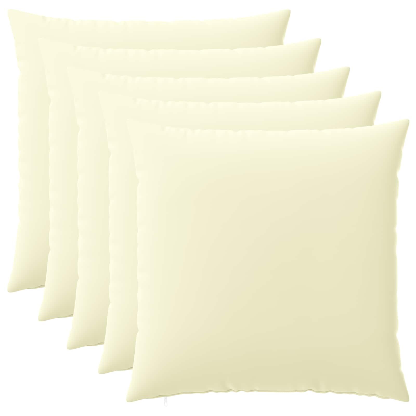 Pudebetræk HEERLEN 6 stk cremefarvet 80 x 80 cm i polyester