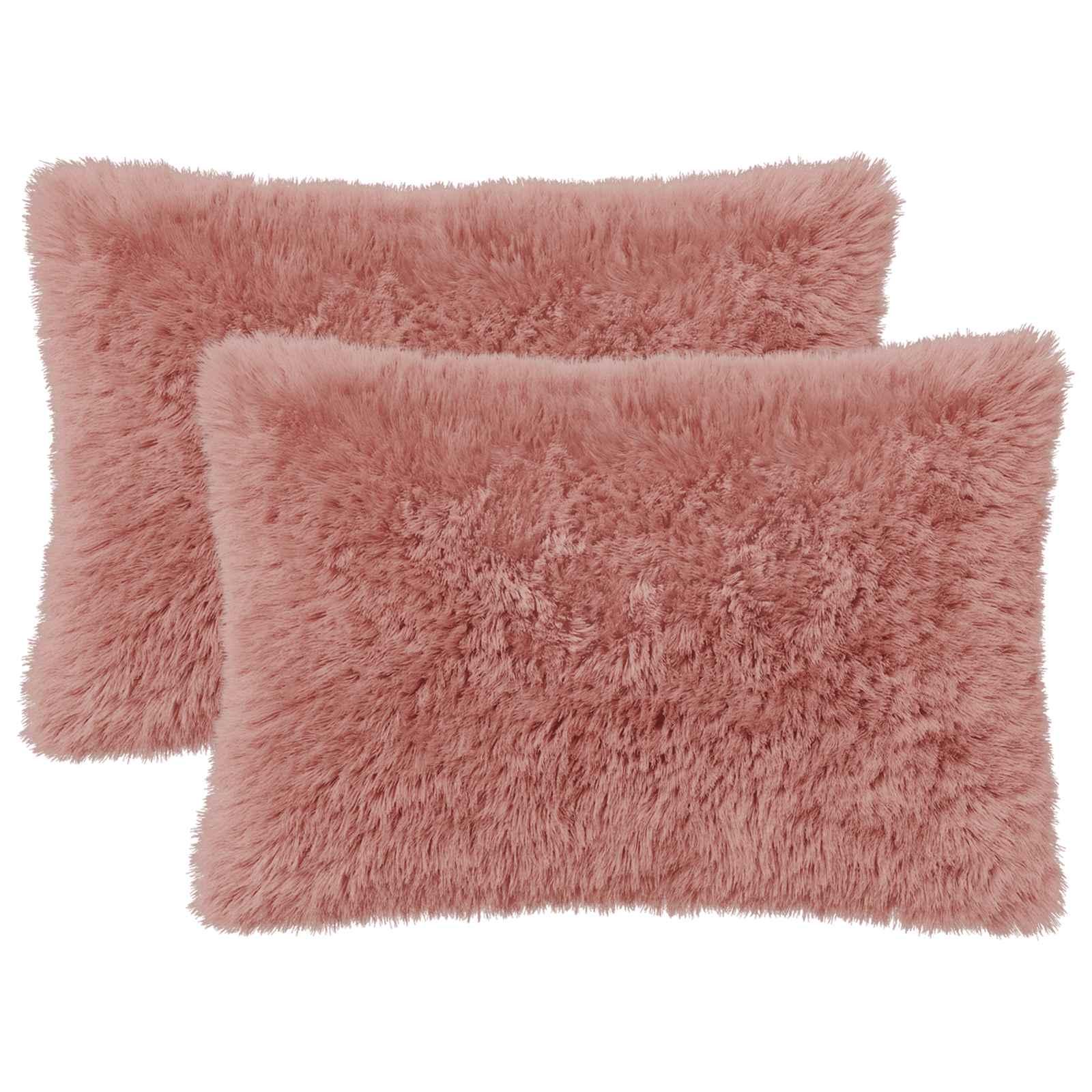 Pudebetræk 2 stk HEERLEN lyserød 50 x 80 cm i PV fleece
