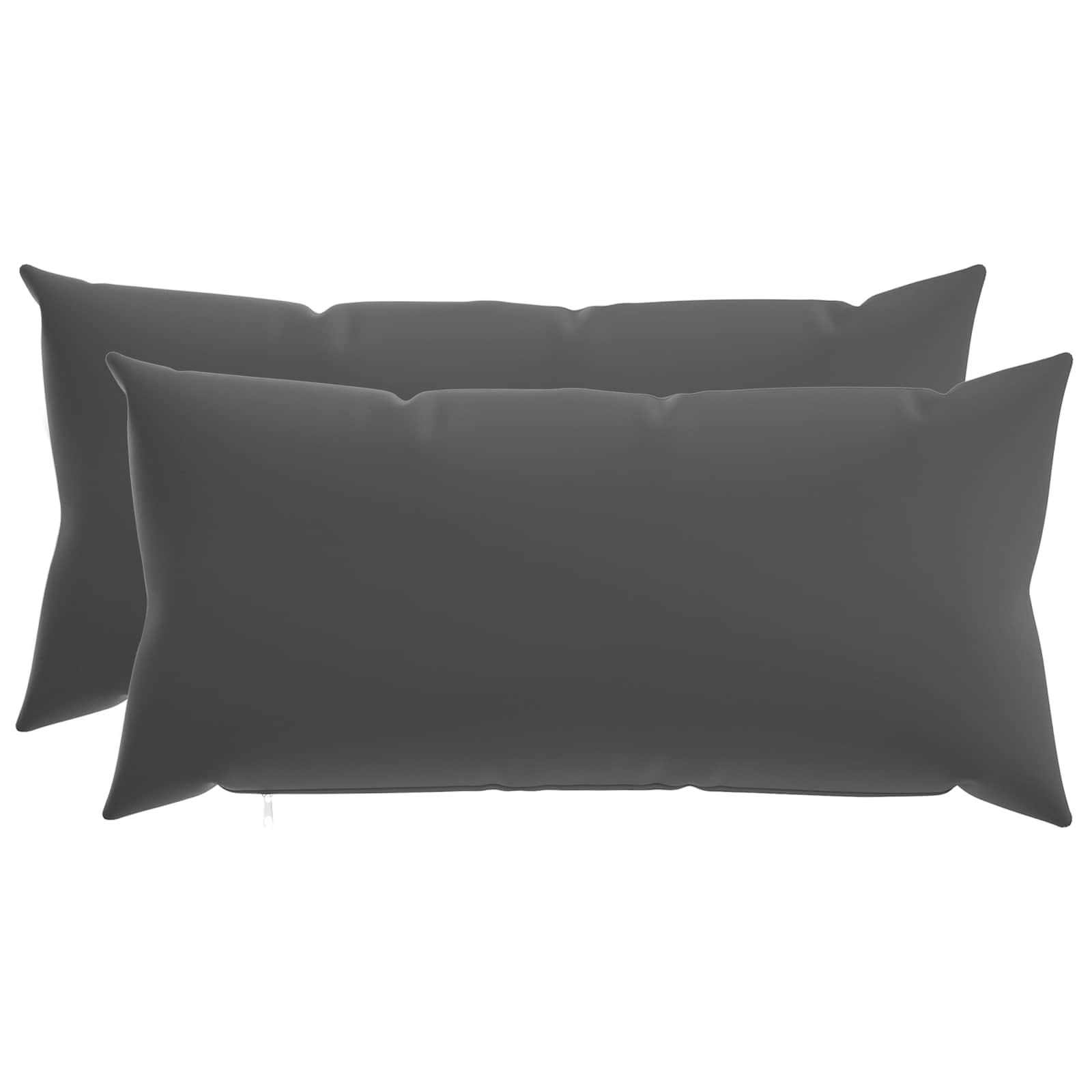 Pudebetræk HEERLEN 2 stk antracit 40 x 80 cm i polyester