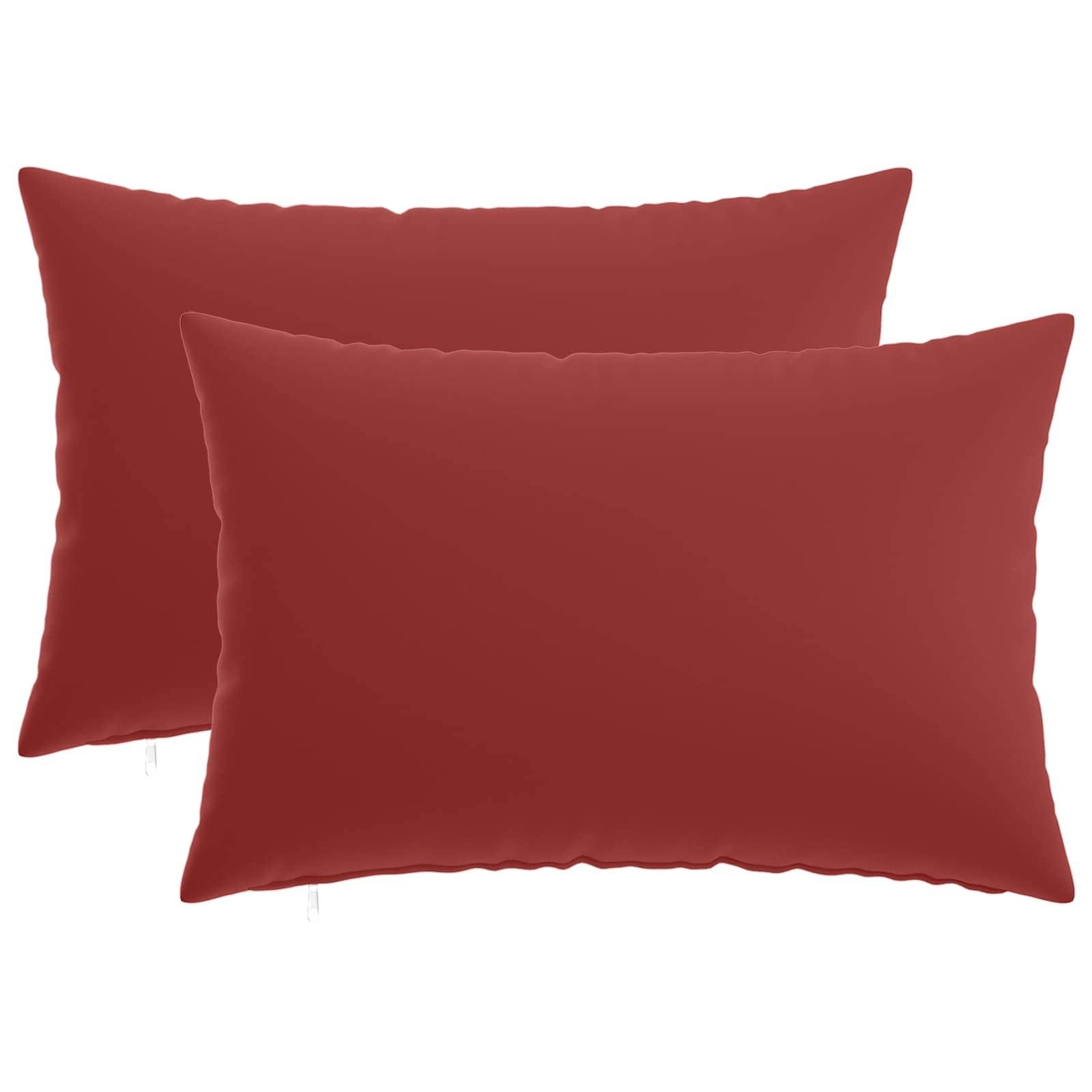 Pudebetræk HEERLEN 2 stk vinrød 50 x 80 cm i polyester