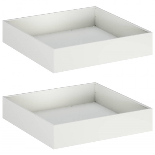 Plantekasse 2 stk. hvid 100 x 100 x 20 cm