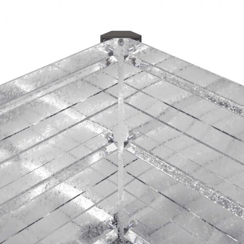 Hævet havebed i galvaniseret stål 160 x 40 x 55 cm sølv