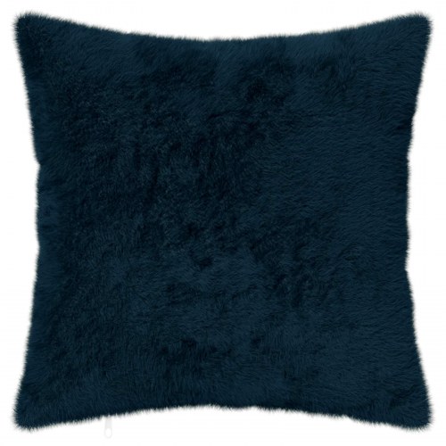 Pudebetræk 6 stk. HOUTEN mørkeblå 45 x 45 cm i faux kanin pels