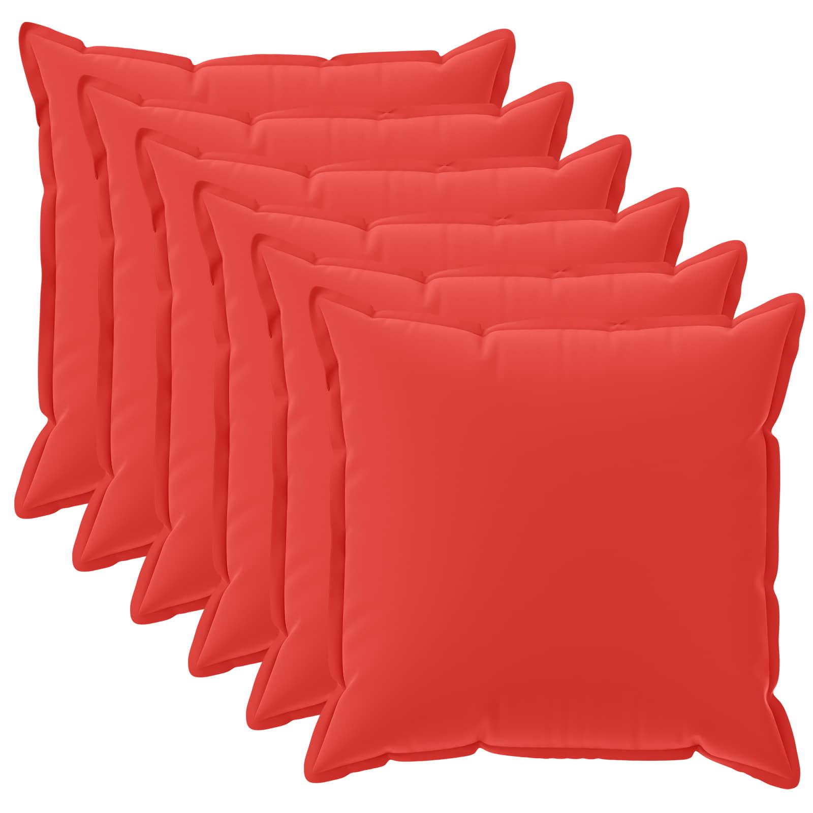 Pudebetræk 6 stk. HOUTEN rød 35 x 35 cm i polyester