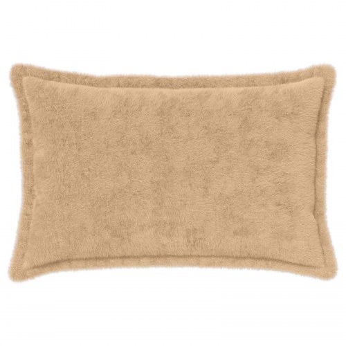 Pudebetræk HOUTEN 6 stk. cremefarvet 40 x 60 cm i faux kanin pels