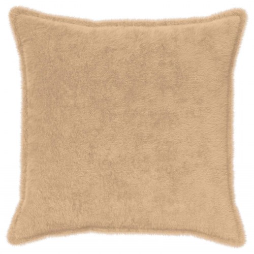 Pudebetræk HOUTEN 6 stk. cremefarvet 65 x 65 cm i faux kaninpels