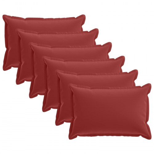 Pudebetræk HOUTEN 6 stk. 40 x 60 cm vinrød polyester