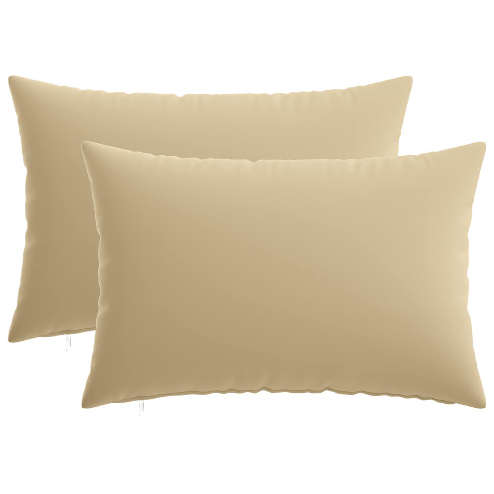 Pudebetræk 2 stk HEERLEN beige 50 x 80 cm i polyester