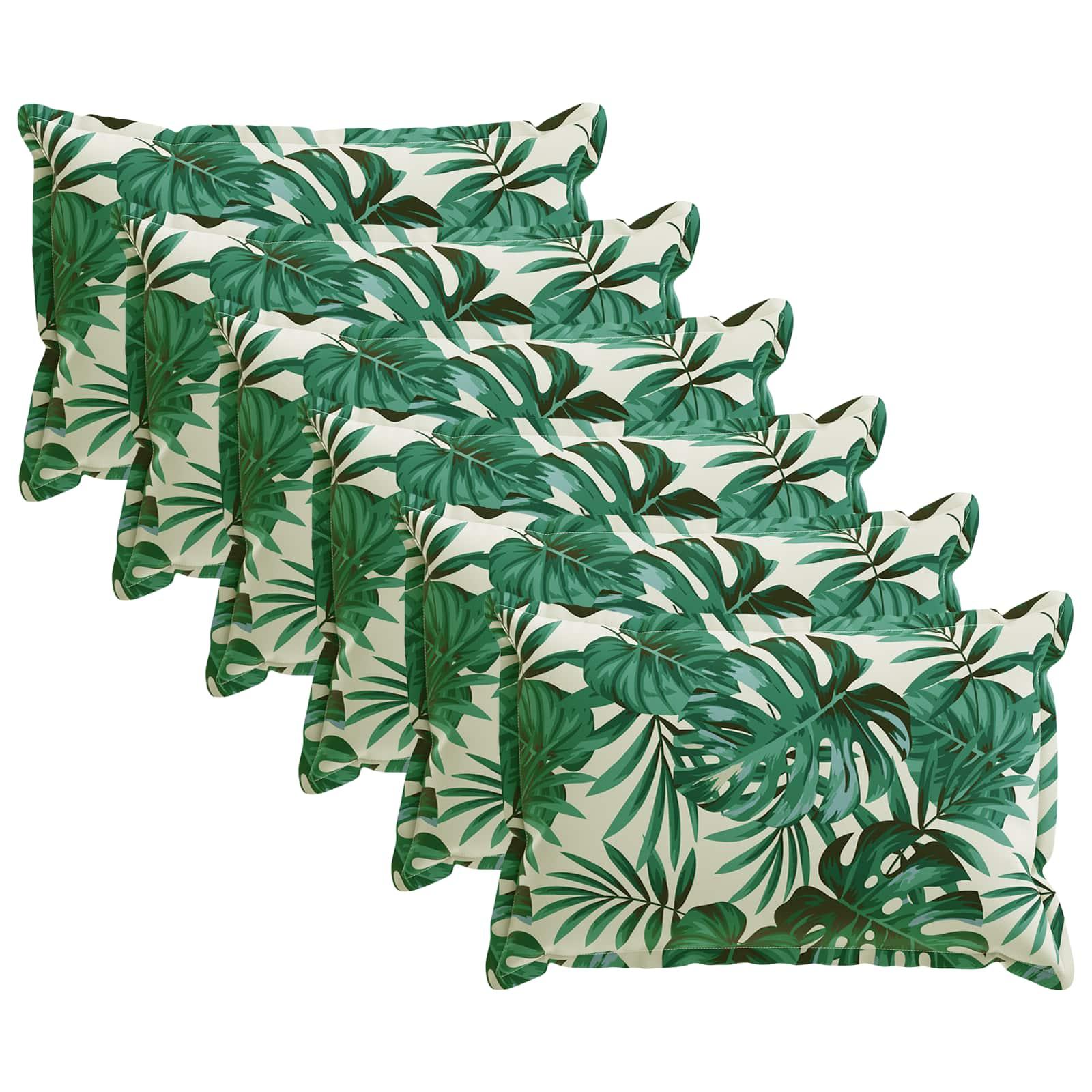 Pudebetræk 6 stk. HOUTEN bladmønster 50 x 75 cm i polyester
