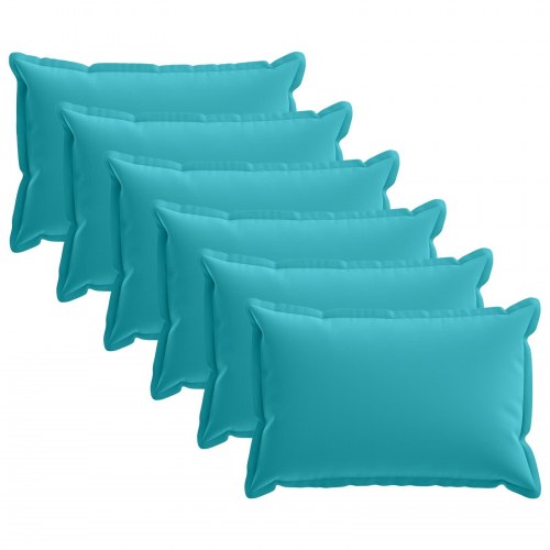 Pudebetræk HOUTEN 6 stk. turkis 40 x 60 cm i polyester