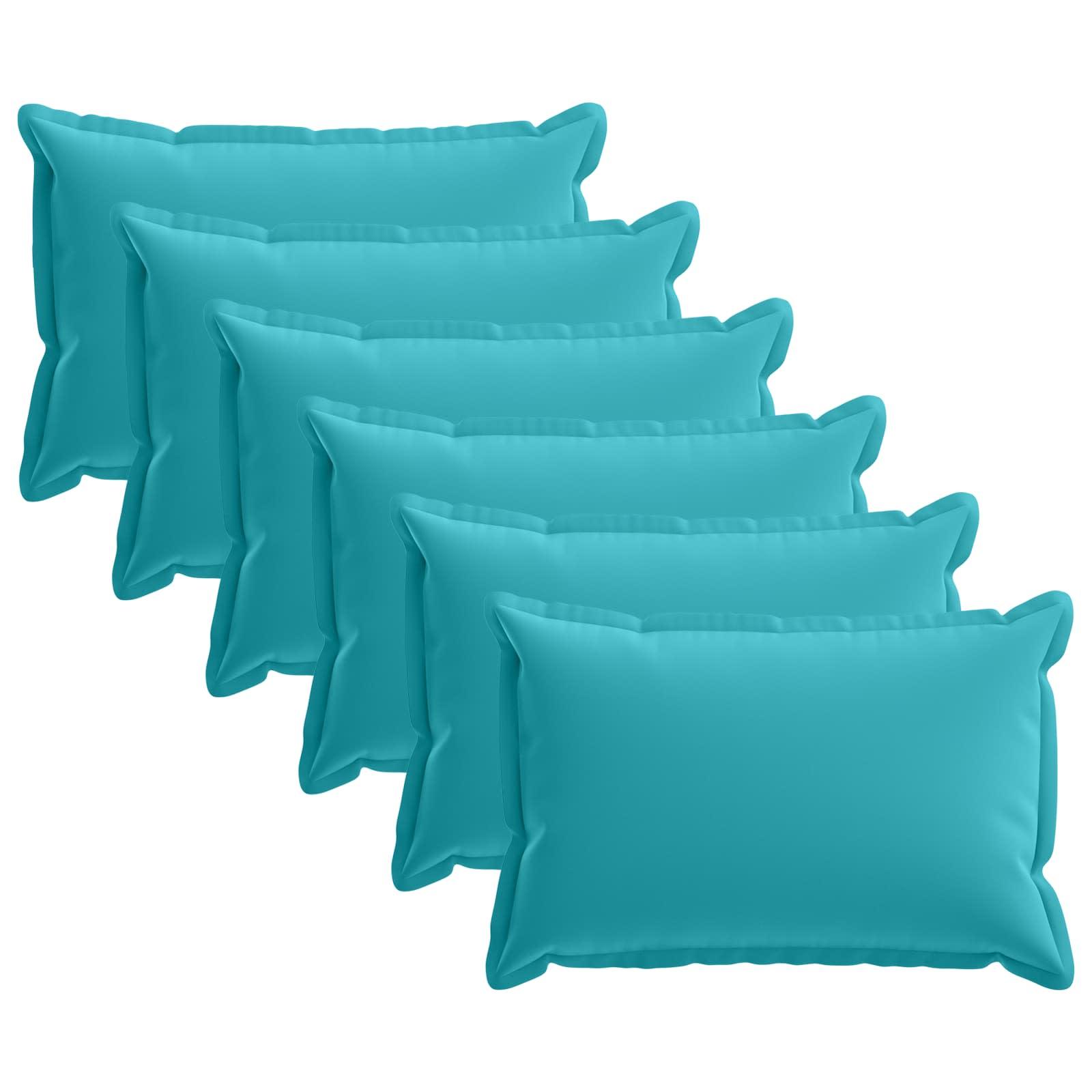 Pudebetræk HOUTEN 6 stk. turkis 40 x 60 cm i polyester