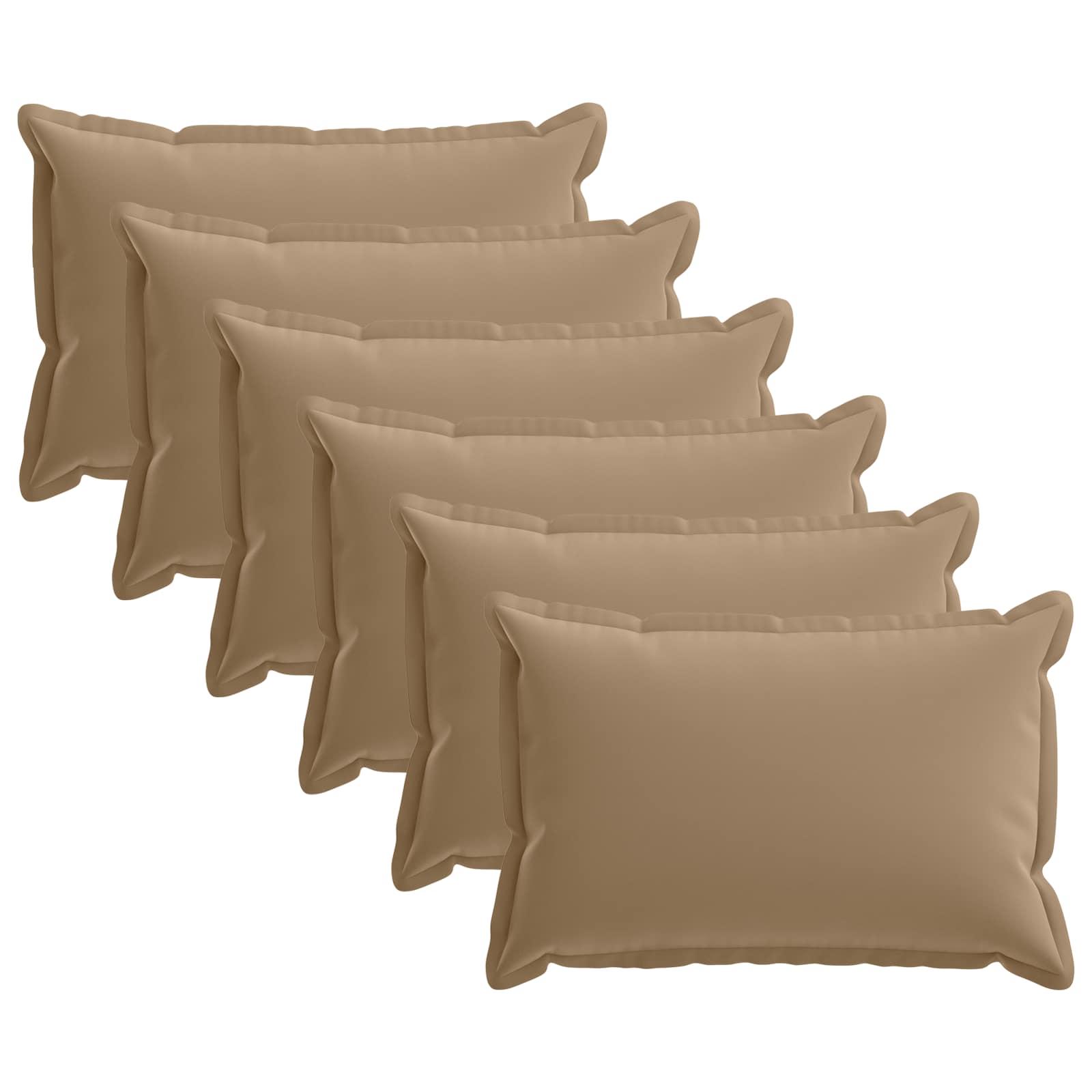 Pudebetræk 6 stk. HOUTEN gråbrun 40 x 60 cm i polyester