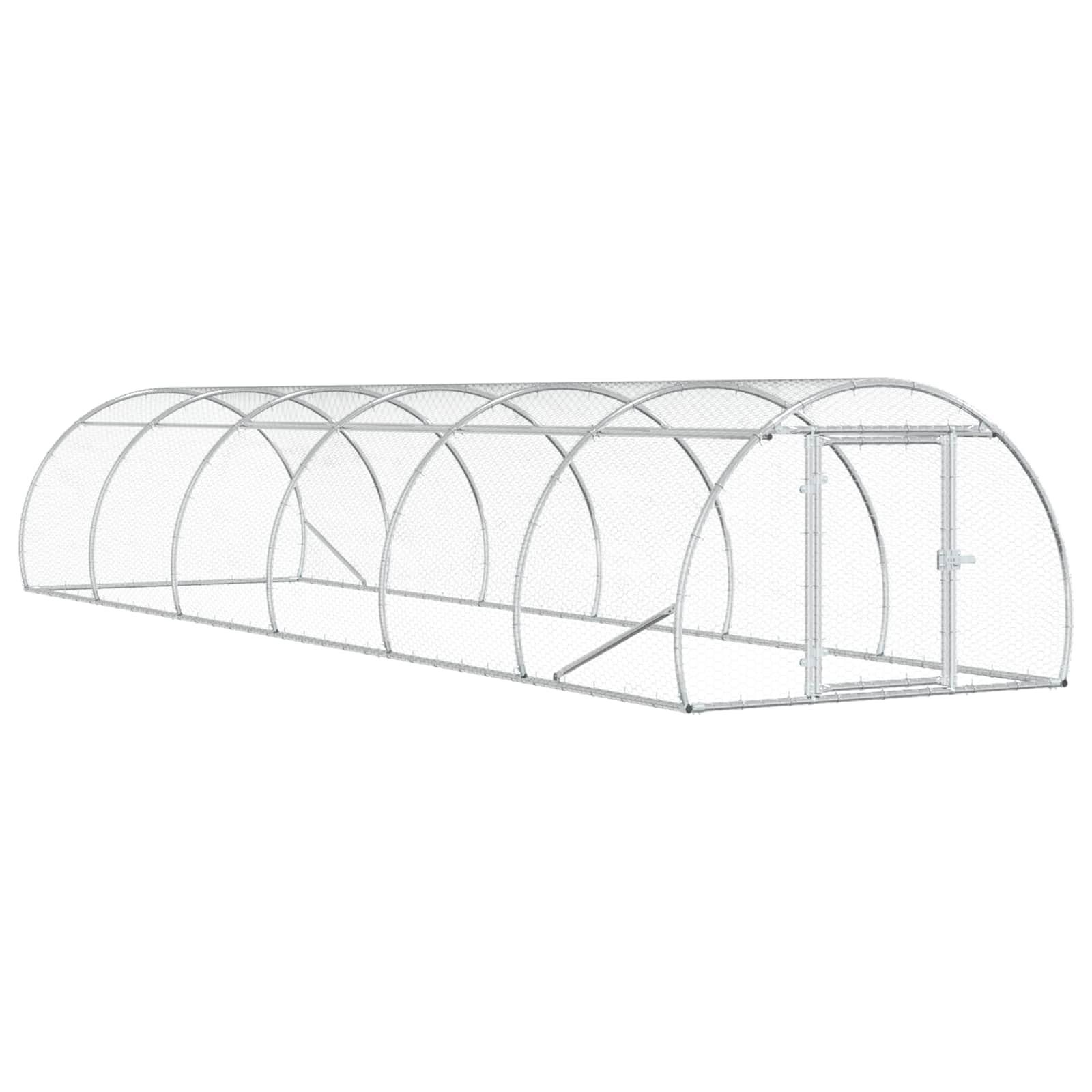 Kyllingehus sølv 600 x 150 x 100 cm i galvaniseret stål