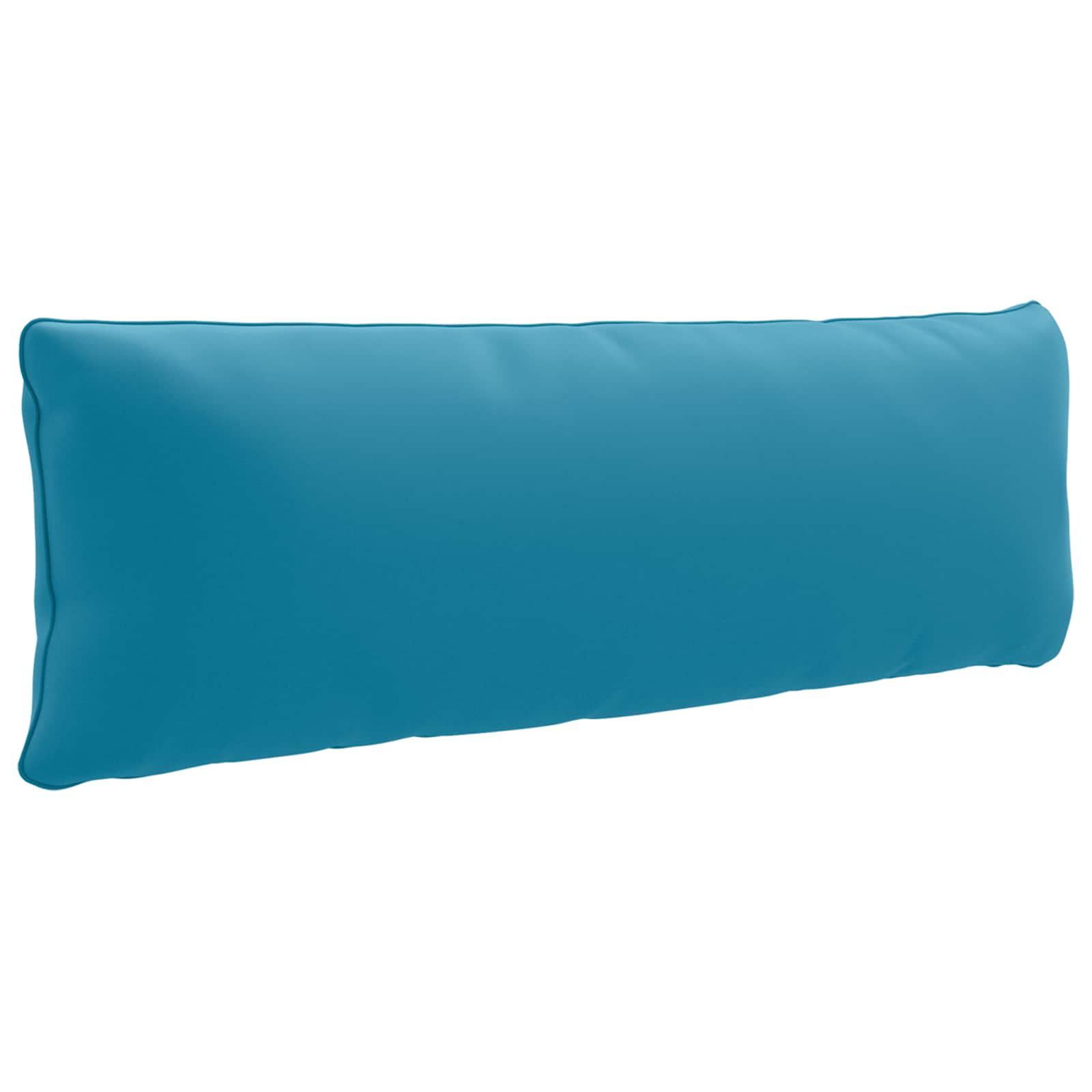 Rygpude PUTTEN i polyester lyseblå 120 x 40 x 15 cm