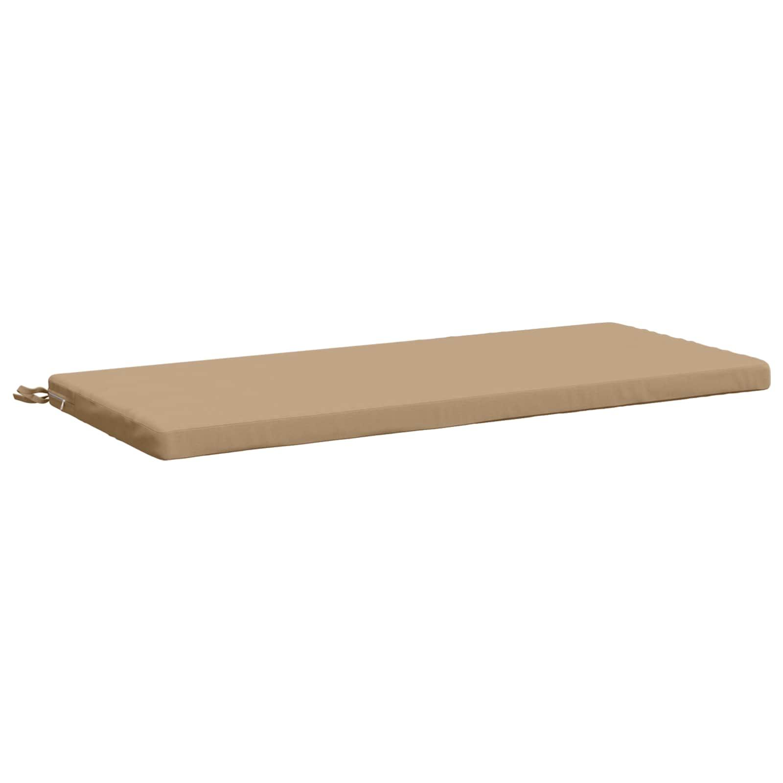 Bænkpude SOEST sandfarvet 110 x 50 x 5 cm i 100% polyester