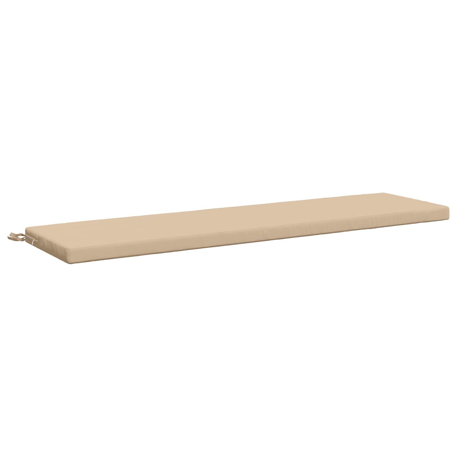 Bænkpude SOEST i 100% polyester cremefarvet 160 x 40 x 5 cm