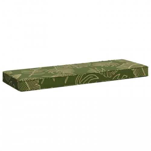 Bænkepude VUGHT i 100% polyester med bladdesign 60 x 30 x 5 cm